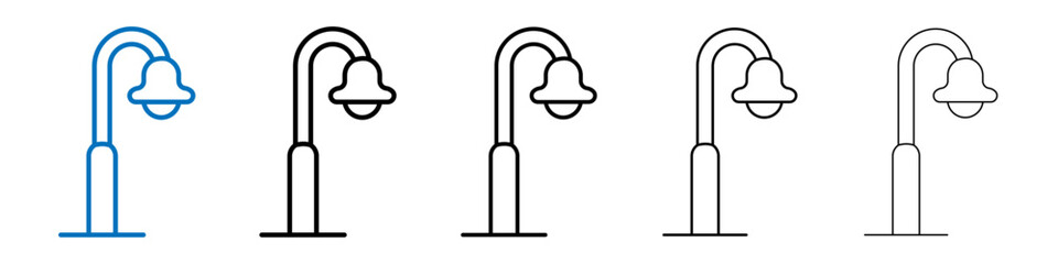 Street light icon Outline vector logo for web ui