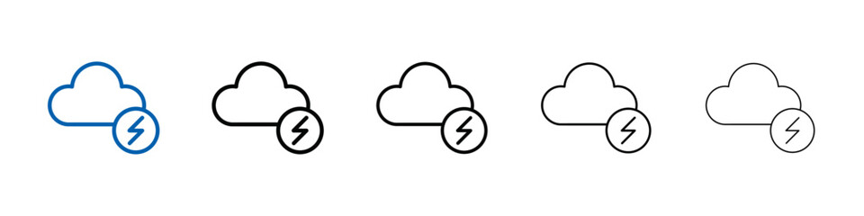 Storm icon Outline vector logo for web ui