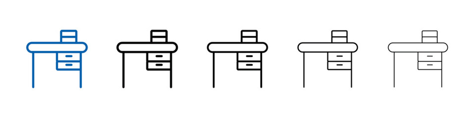 Study table icon Outline vector logo for web ui