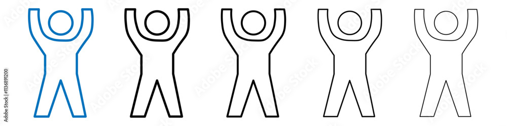 Poster success icon outline vector logo for web ui
