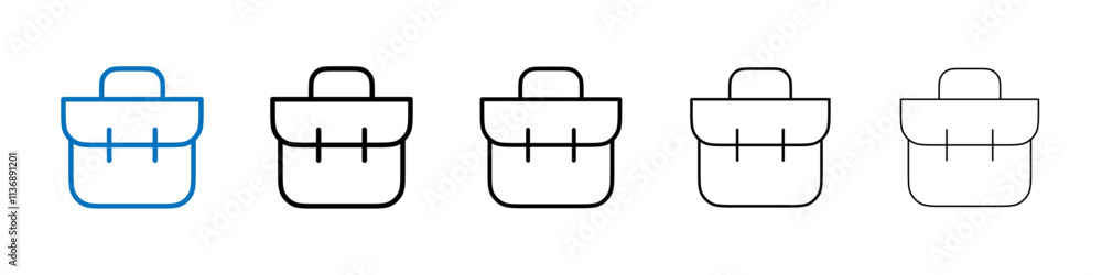 Poster suitcase icon outline vector logo for web ui