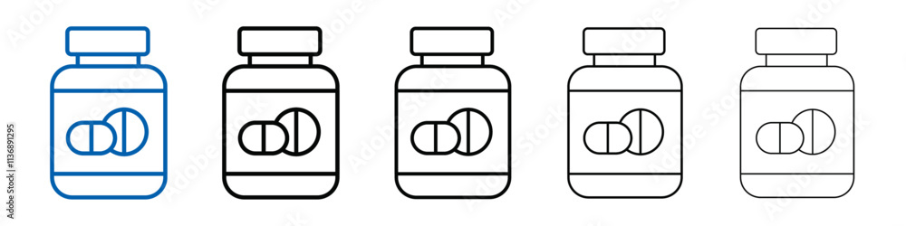 Poster supplement icon outline vector logo for web ui