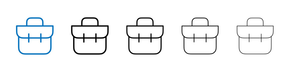 Suitcase icon Outline vector logo for web ui