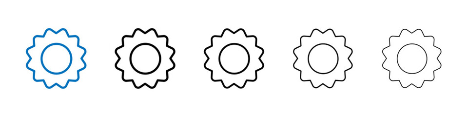 Sunflower icon Outline vector logo for web ui