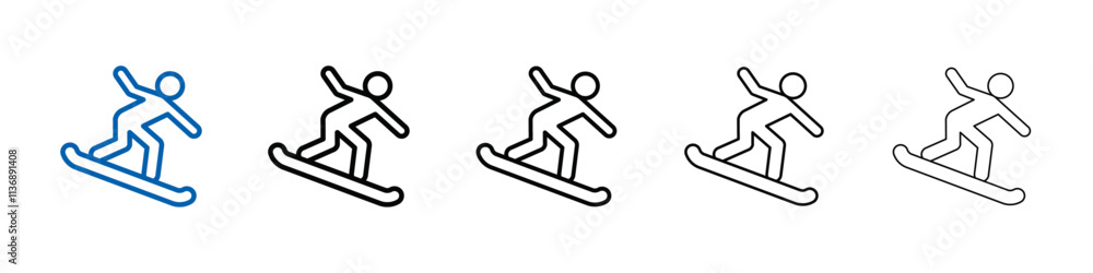 Poster surfing icon outline vector logo for web ui