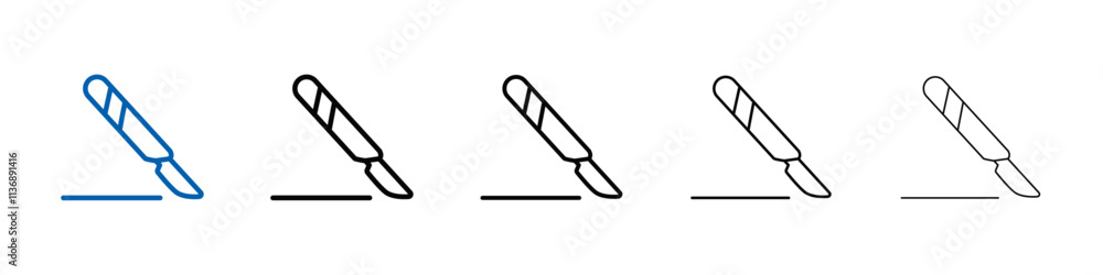 Poster surgery icon outline vector logo for web ui