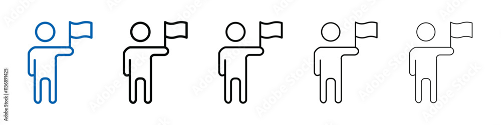 Aufkleber surrender, capitulate, give up icon outline vector logo for web ui
