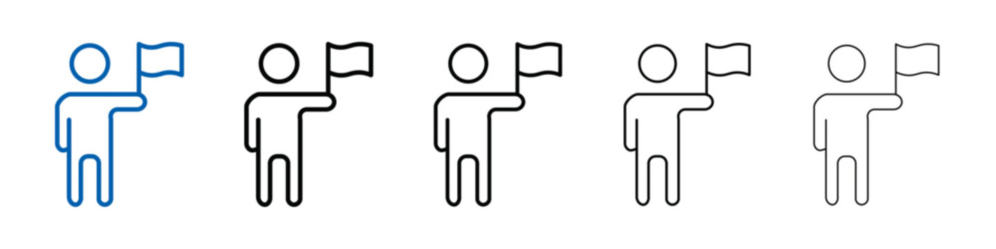 Surrender, capitulate, give up icon Outline vector logo for web ui