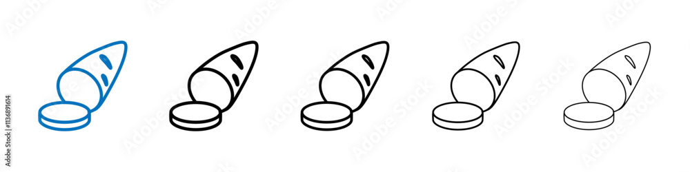 Poster sweet potato icon outline vector logo for web ui