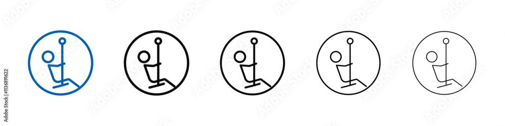 Poster swing icon outline vector logo for web ui