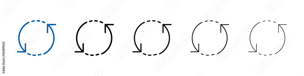 Aufkleber Synchronization icon Outline vector logo for web ui