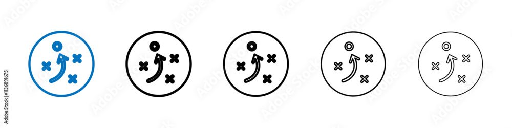 Poster tactics icon outline vector logo for web ui