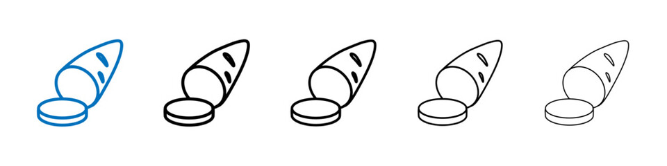 Sweet potato icon Outline vector logo for web ui