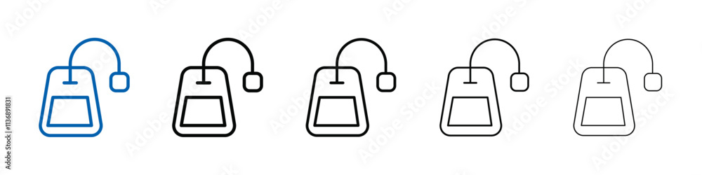 Poster tea bag icon outline vector logo for web ui