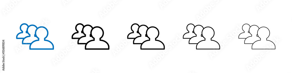 Aufkleber teamwork icon outline vector logo for web ui