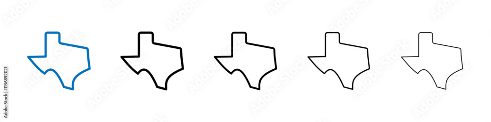 Poster texas icon outline vector logo for web ui