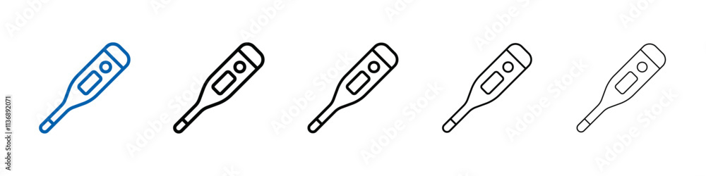 Aufkleber thermometer icon sign outline vector logo for web ui