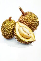 Obraz premium Durian fruit pair