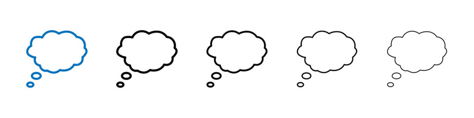 Think bubble icon Outline vector logo for web ui