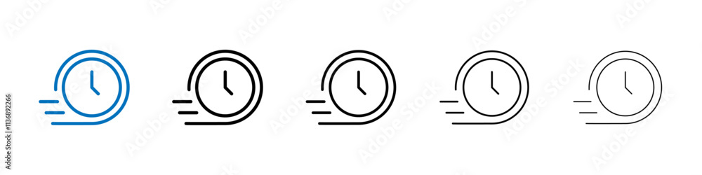 Poster Time fast icon Outline vector logo for web ui