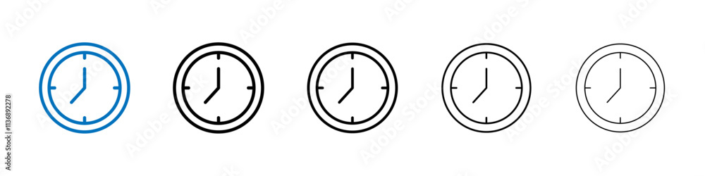 Aufkleber Time icon Outline vector logo for web ui