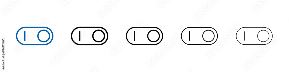 Poster Toggle switch icon Outline vector logo for web ui