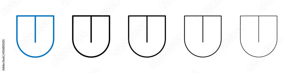Poster Tongue icon Outline vector logo for web ui