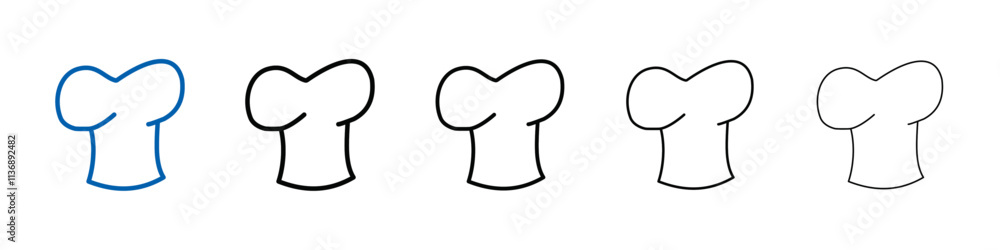 Poster toque icon outline vector logo for web ui