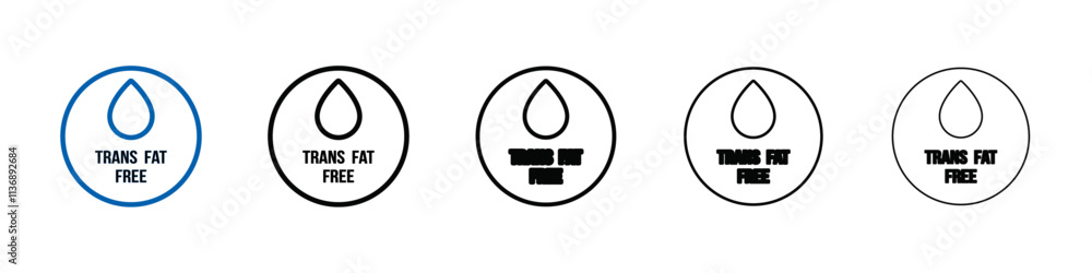 Poster trans fat free icon outline vector logo for web ui