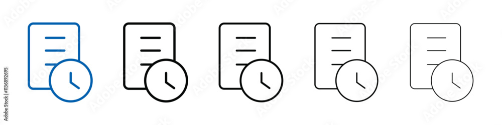 Poster transaction history icon outline vector logo for web ui