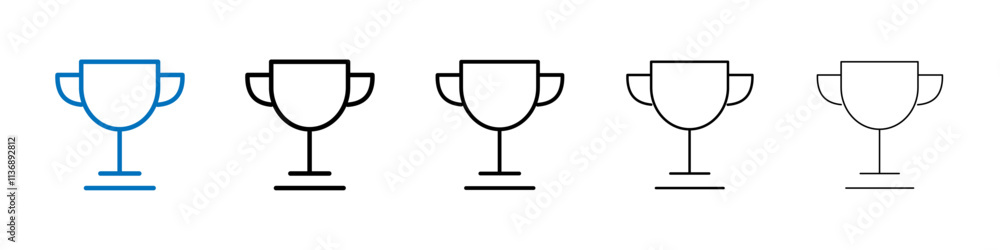 Poster trophy icon outline vector logo for web ui