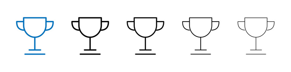 Trophy icon Outline vector logo for web ui