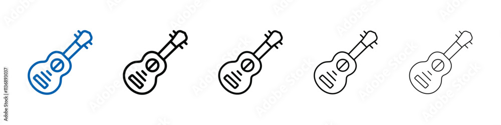 Poster ukelele icon outline vector logo for web ui