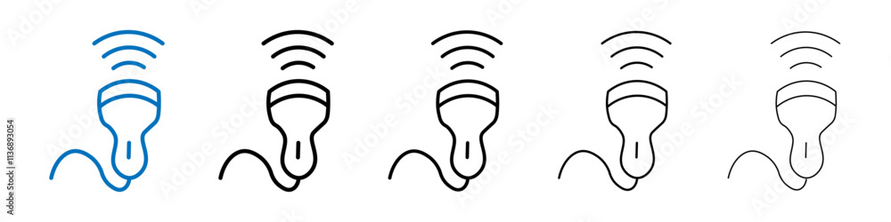 Poster Ultrasound icon Outline vector logo for web ui
