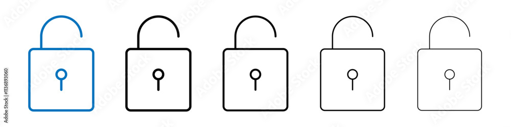 Poster unblocked icon outline vector logo for web ui