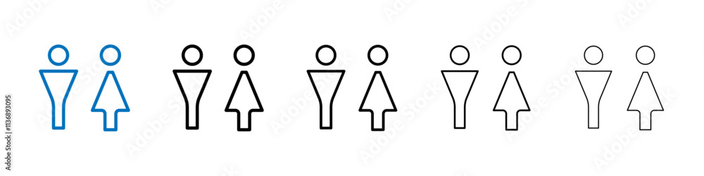 Poster unisex icon outline vector logo for web ui