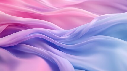 Obraz premium Abstract Pink and Blue Draped Fabric Waves
