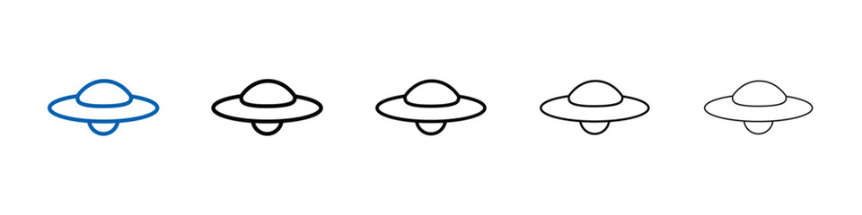 ufo flying icon Outline vector logo for web ui