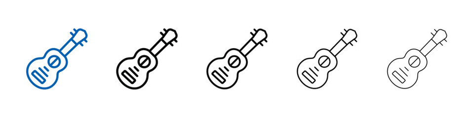 Ukelele icon Outline vector logo for web ui