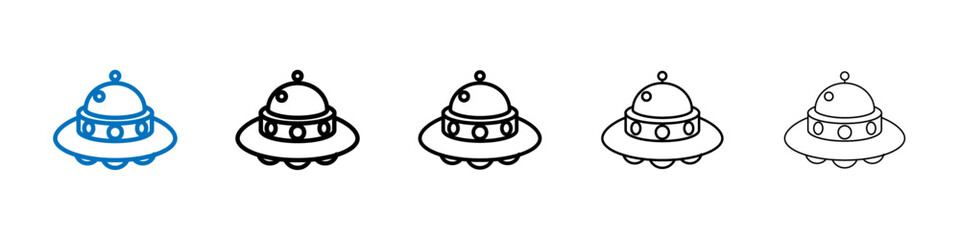 UFO icon Outline vector logo for web ui