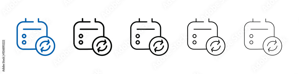 Poster Update Calendar icon Outline vector logo for web ui