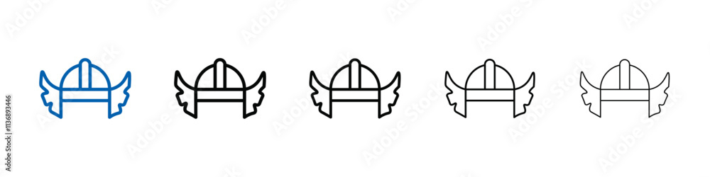 Poster valkyrie icon Outline vector logo for web ui