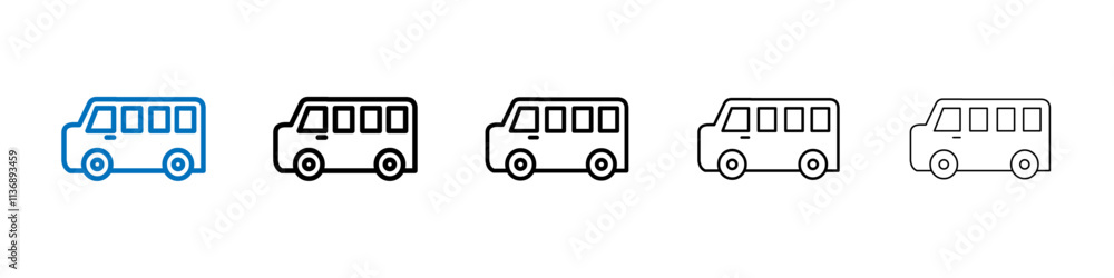 Poster Van icon Outline vector logo for web ui