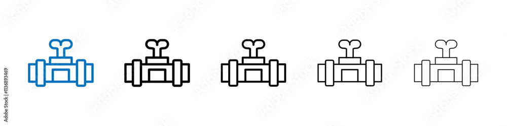 Poster Valve icon Outline vector logo for web ui