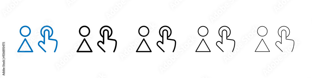 Poster variety icon outline vector logo for web ui