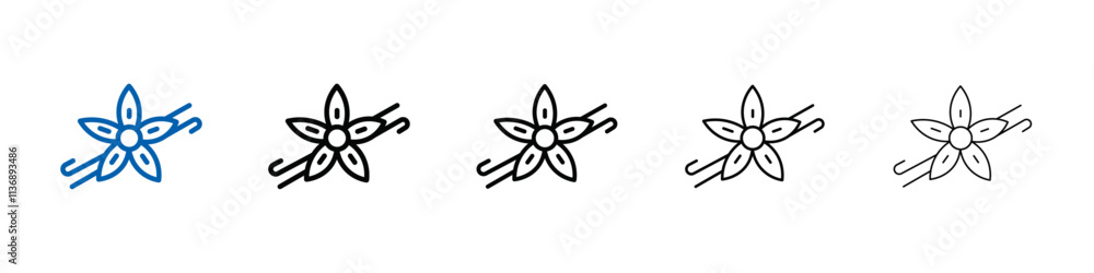 Poster Vanilla icon Outline vector logo for web ui
