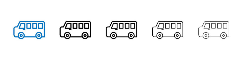 Van icon Outline vector logo for web ui