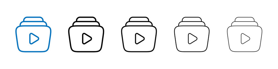 Video Icon Outline vector logo for web ui