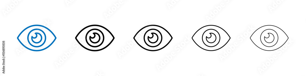 Poster Visible icon Outline vector logo for web ui