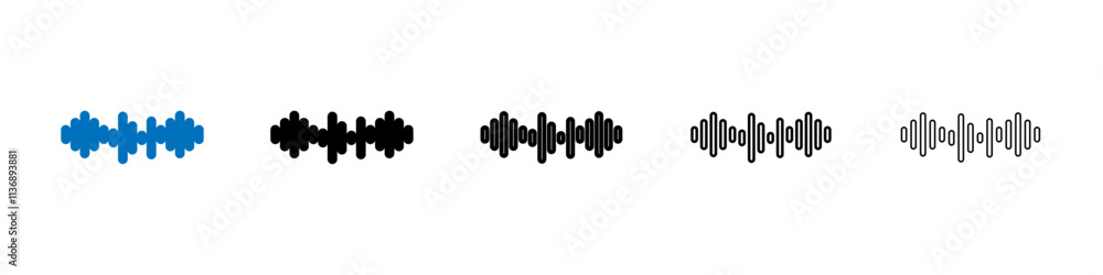 Poster voice icon outline vector logo for web ui